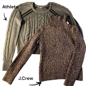 Bundle! Athleta and J. Crew Wool Sweaters size XS